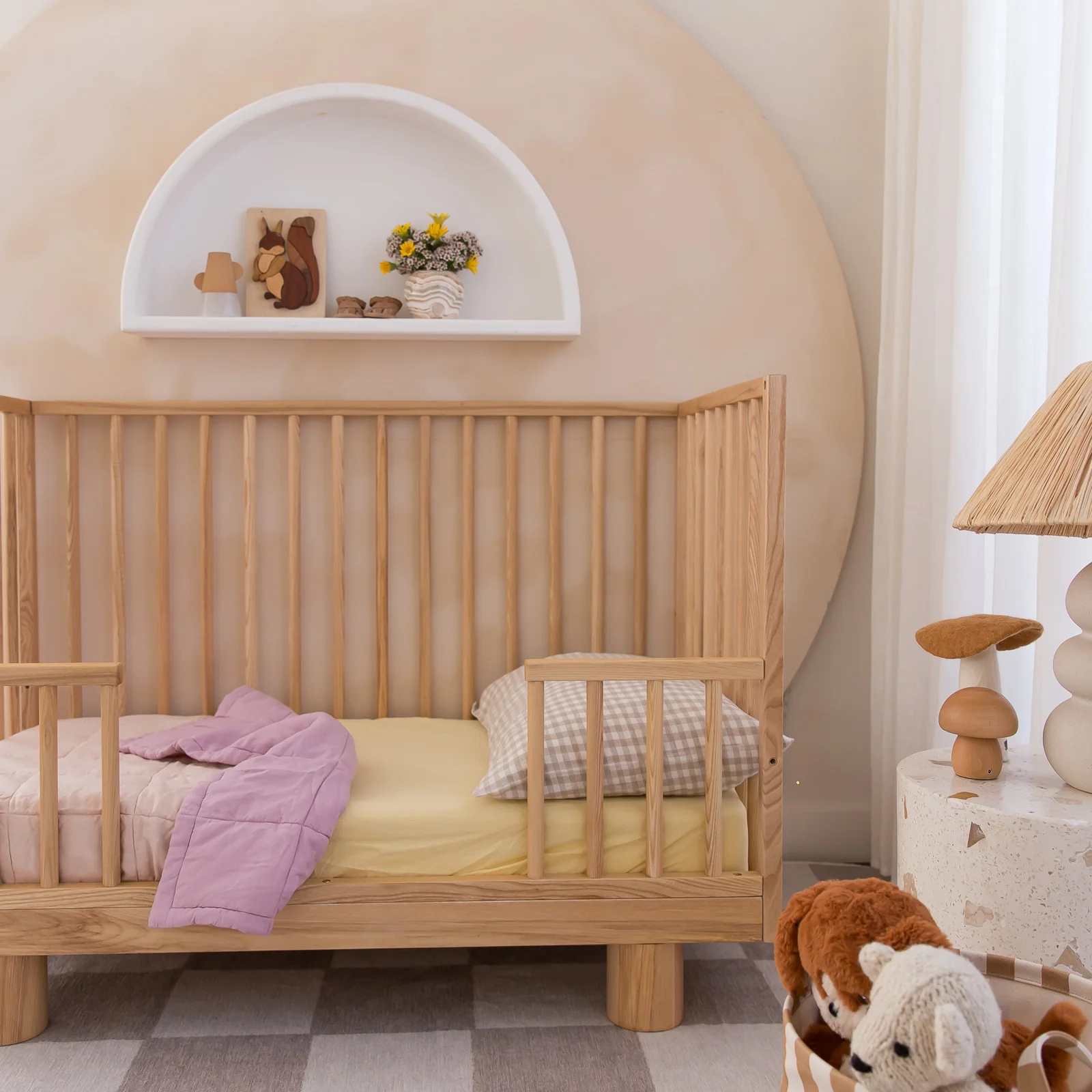 French Flax Linen Cot Sheet in Daisy - Image 5