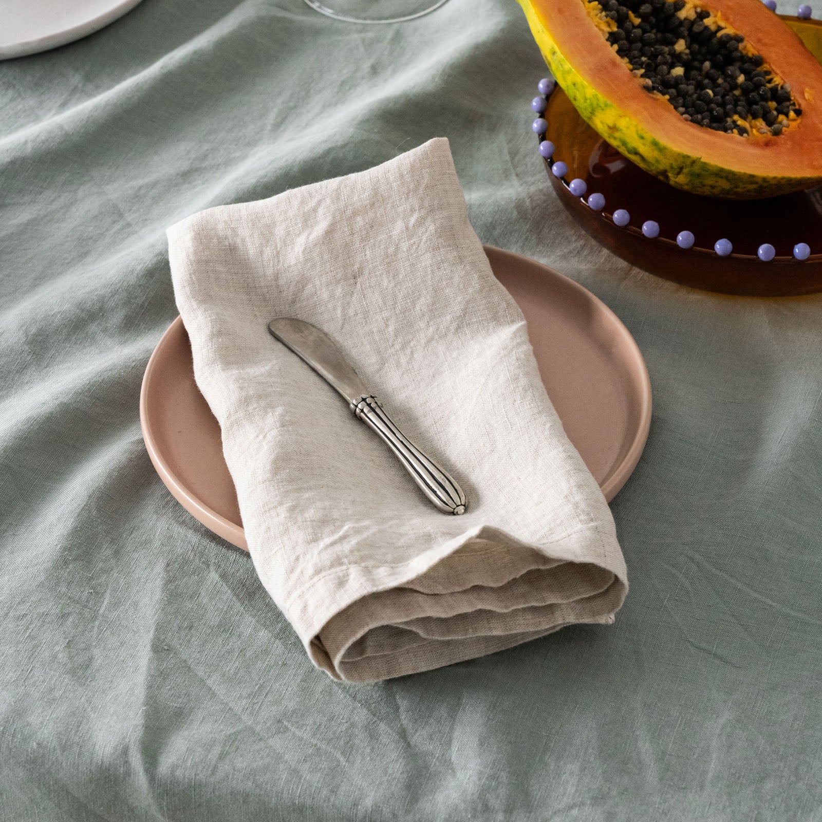 French Flax Linen Napkins (Set Of 4) in Natural - Image 5