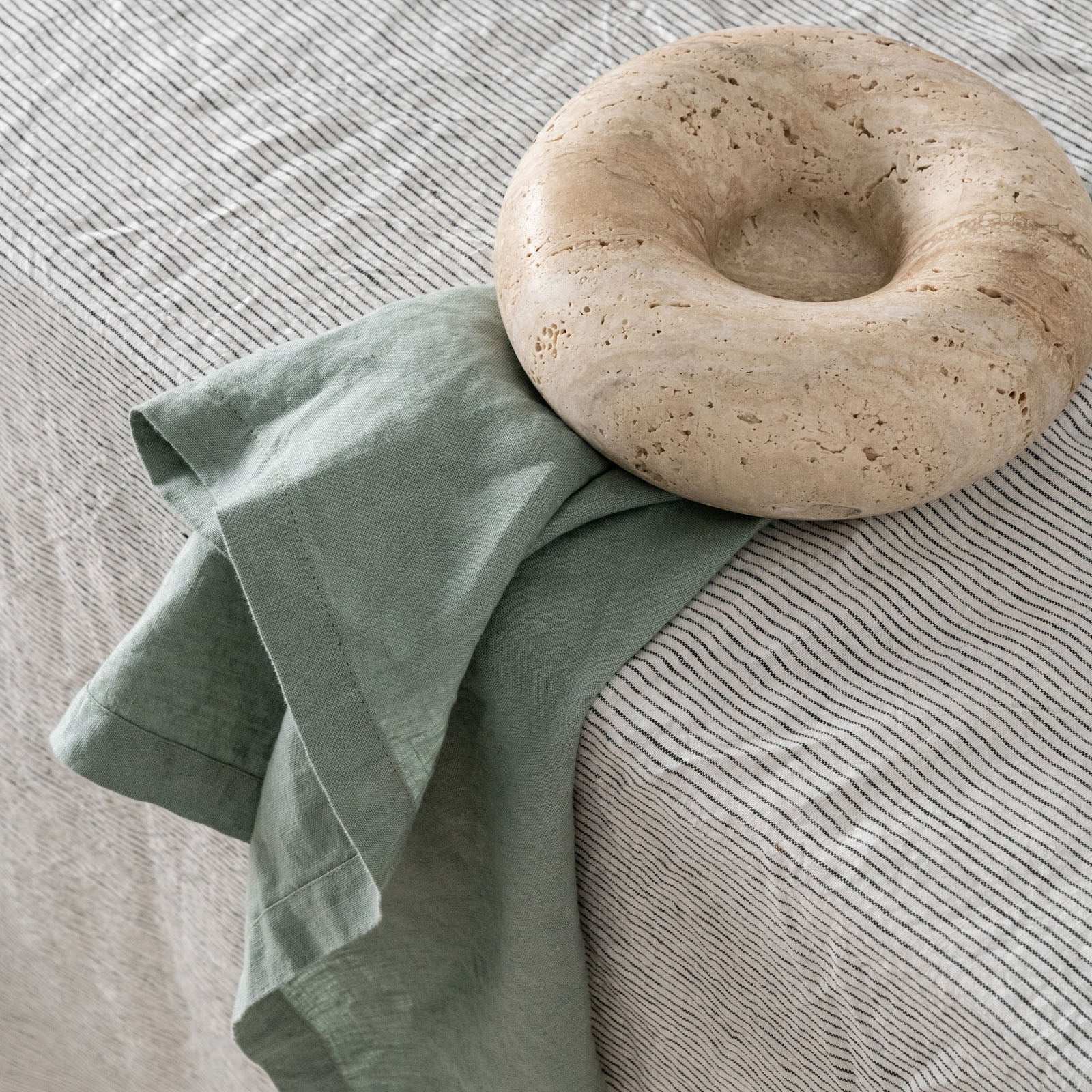 French Flax Linen Napkins (Set Of 4) in Sage - Image 3