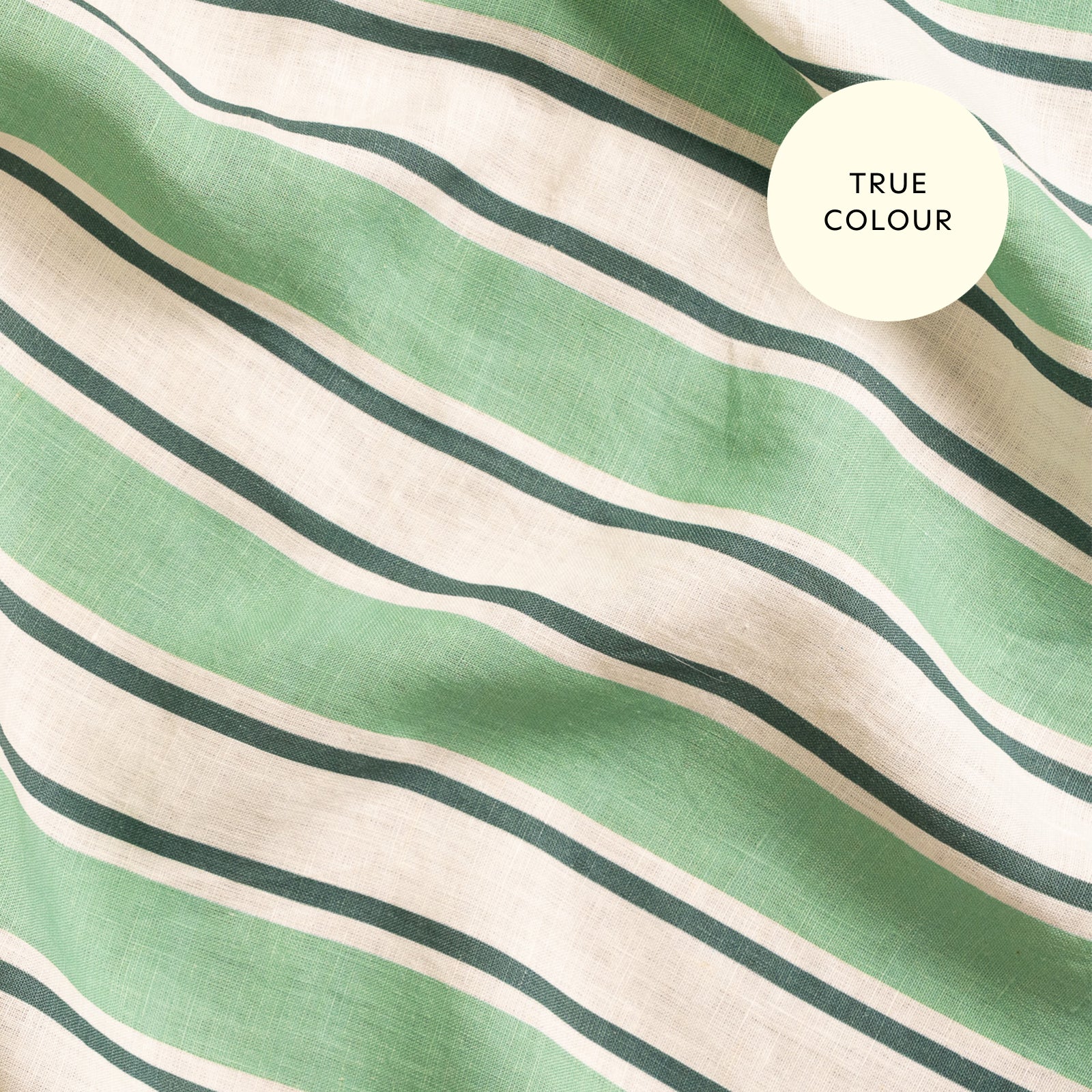 French Flax Linen Apron in Green Stripe - Image 6