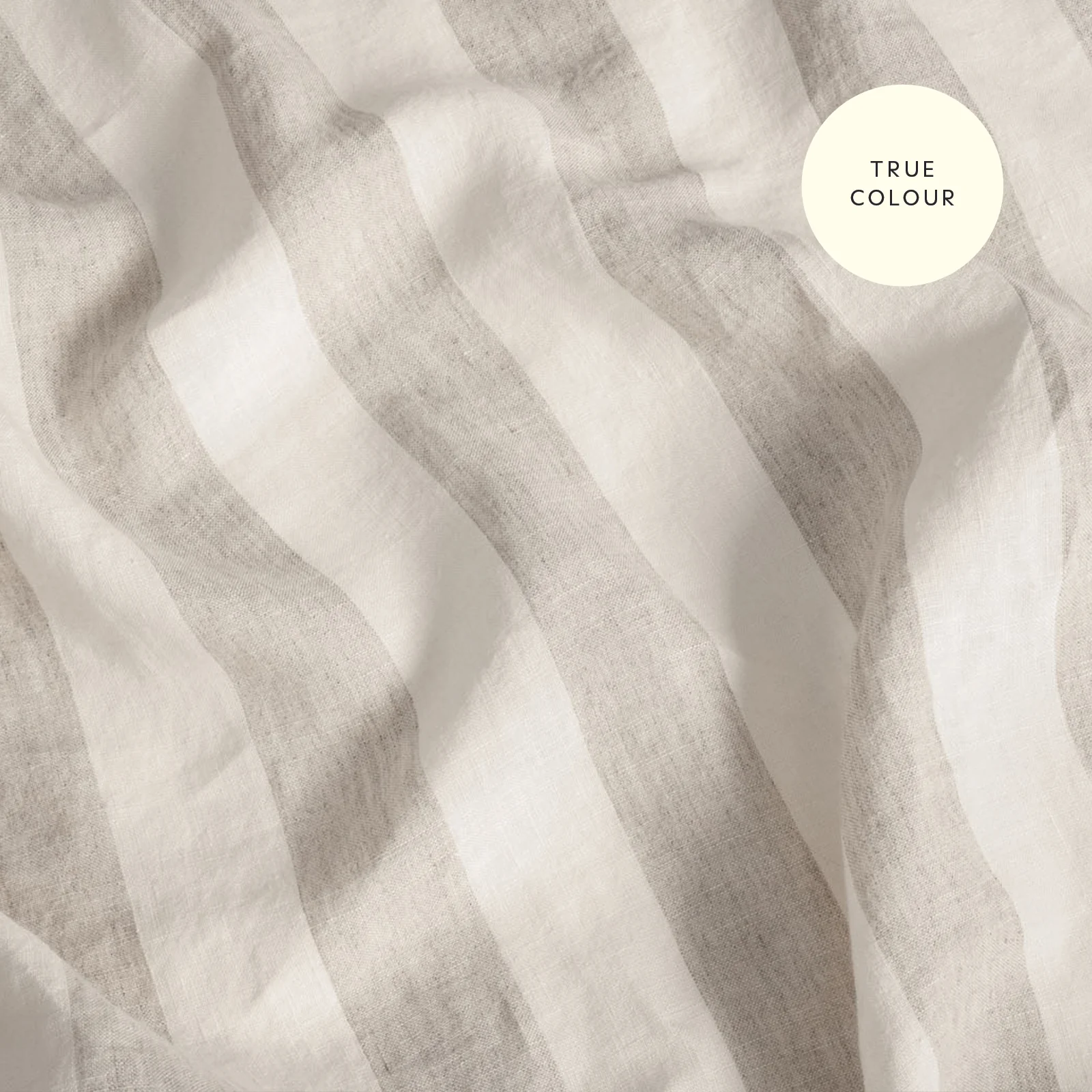 French Flax Linen Pillowcase Set in Natural Thick Stripe - Image 10