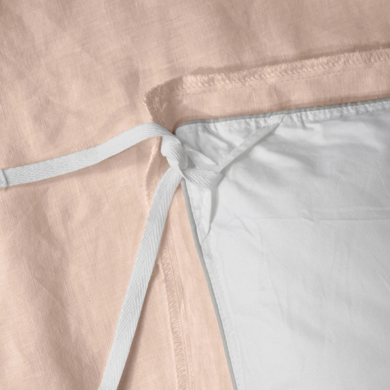 French Flax Linen Quilt Cover Set in Blush - Image 15