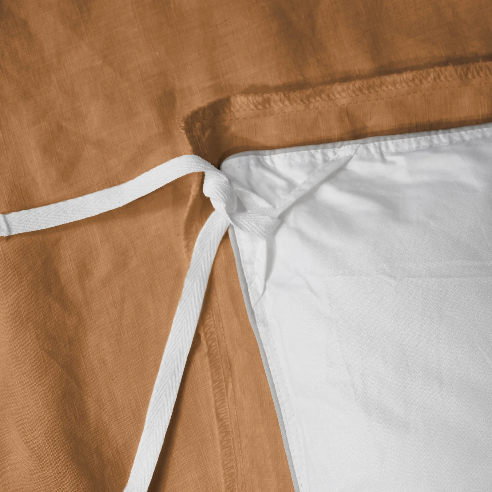 French Flax Linen Quilt Cover Set in Sandalwood - Image 15