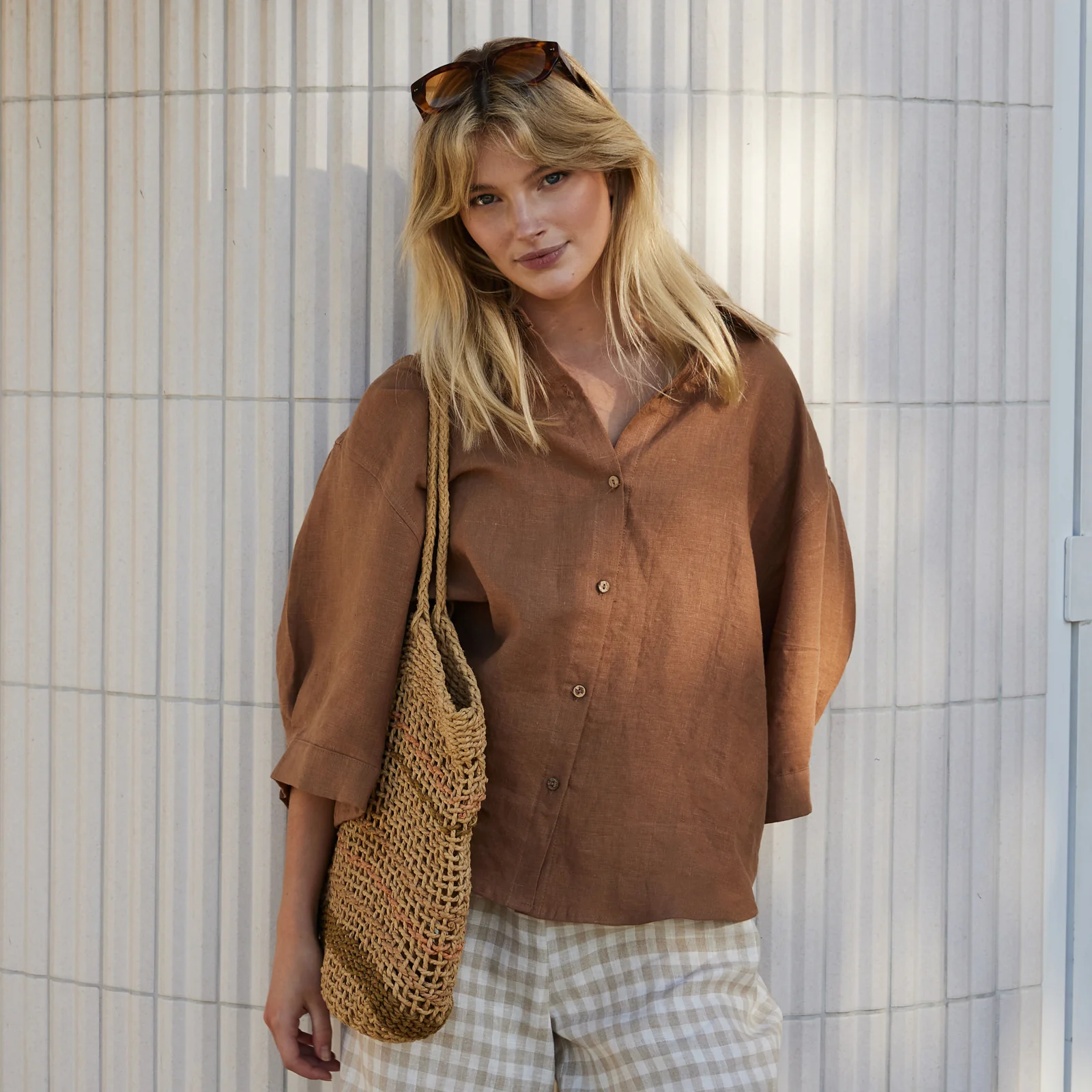 French Flax Linen Ruby Lounge Set in Hazelnut - Image 10