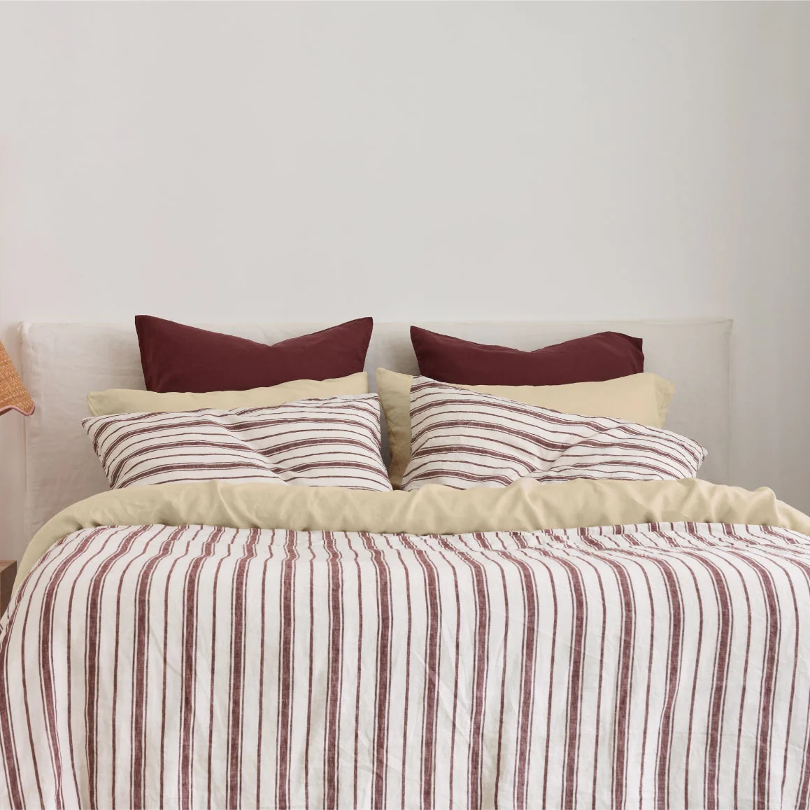 French Flax Linen Sheet Set in Creme - Image 13