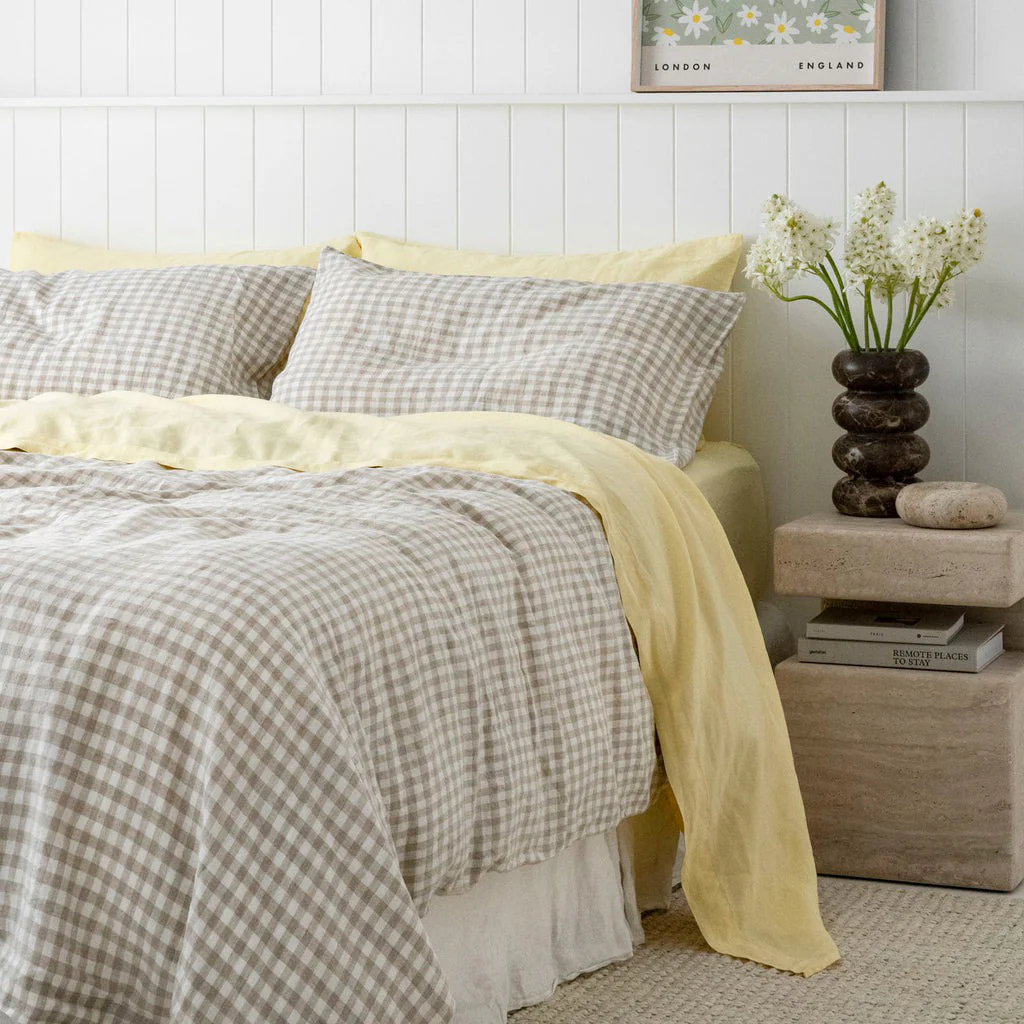 French Flax Linen Sheet Set in Daisy - Image 10