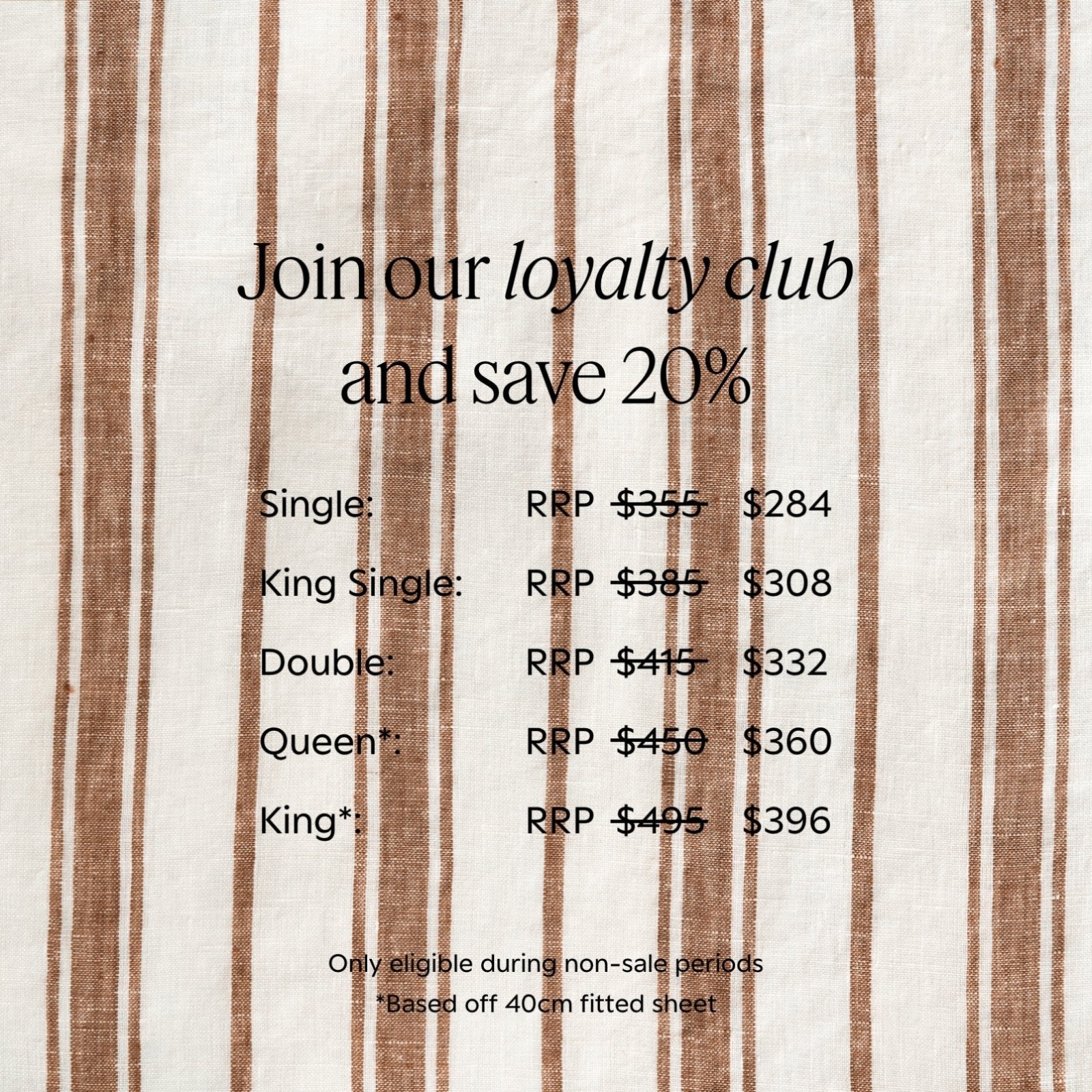 French Flax Linen Sheet Set in Hazelnut Stripe - Image 3