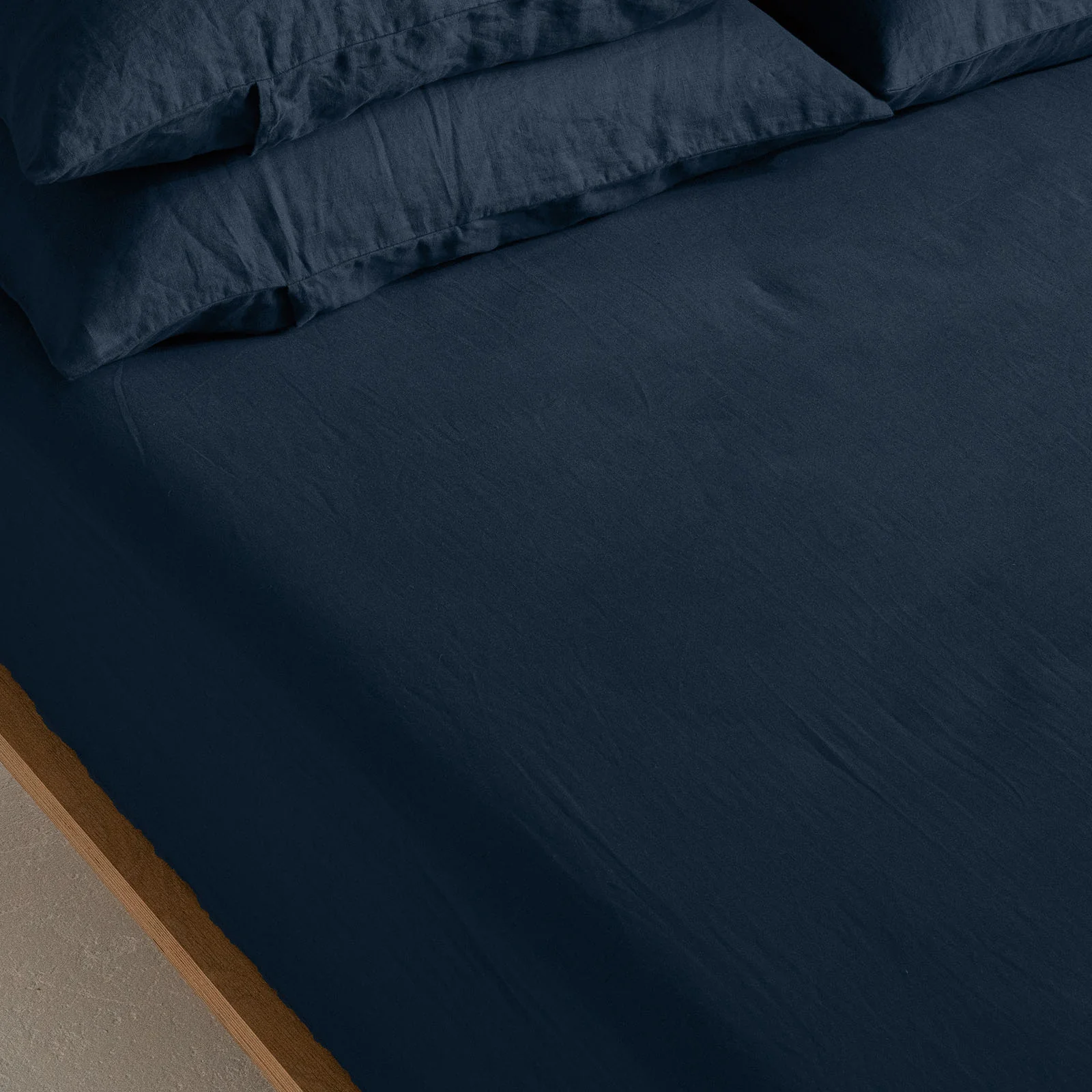 French Flax Linen Sheet Set in Indigo - Image 9