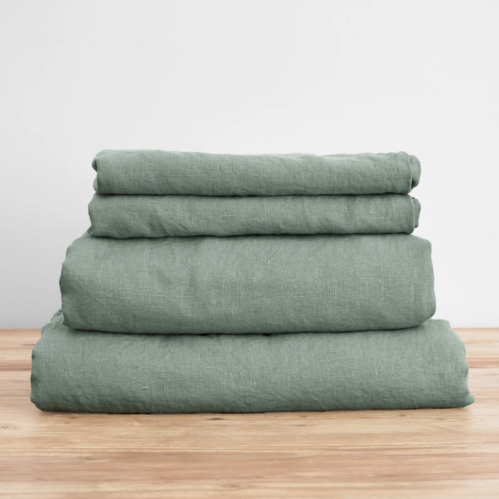 French Flax Linen Sheet Set in Sage