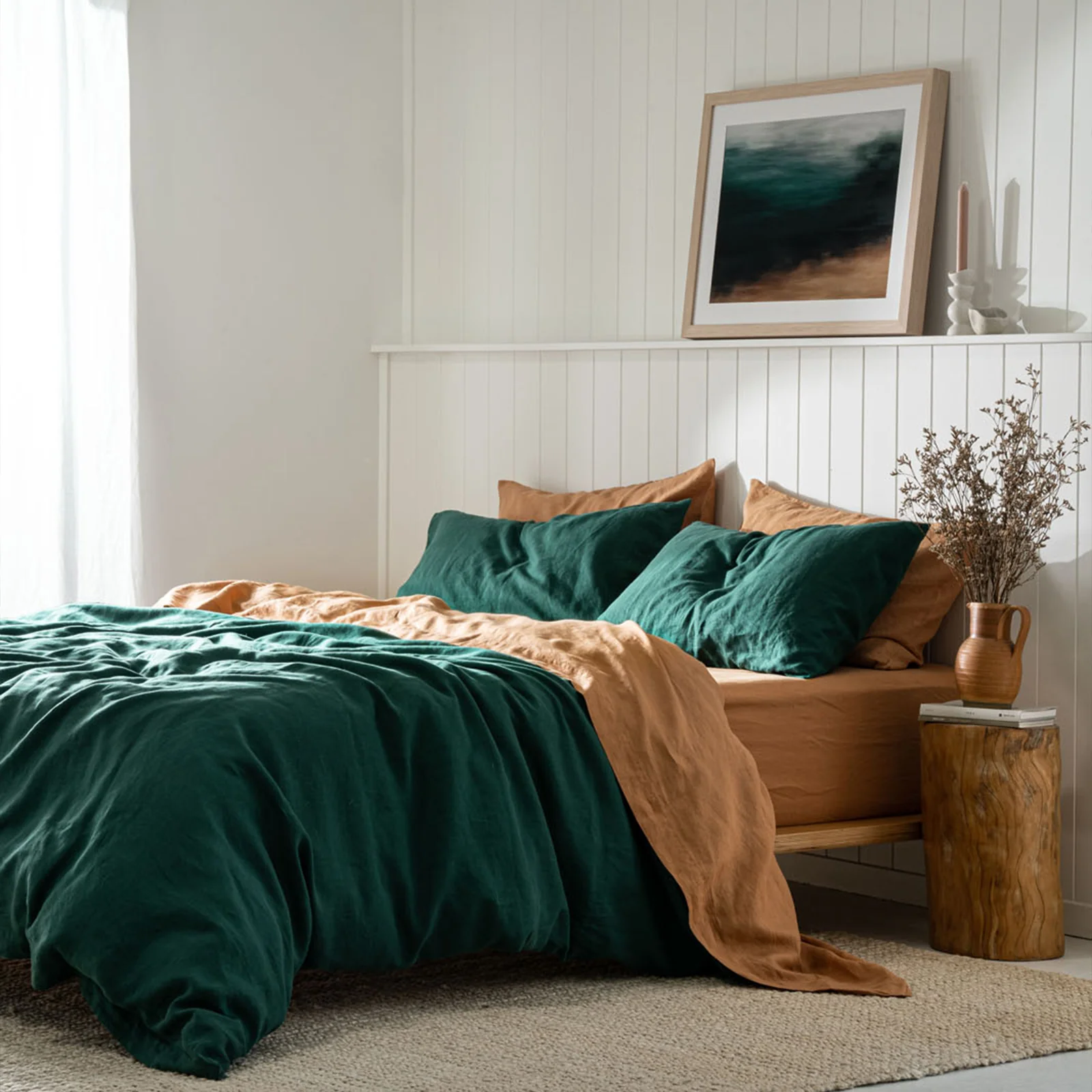 French Flax Linen Sheet Set in Sandalwood - Image 10