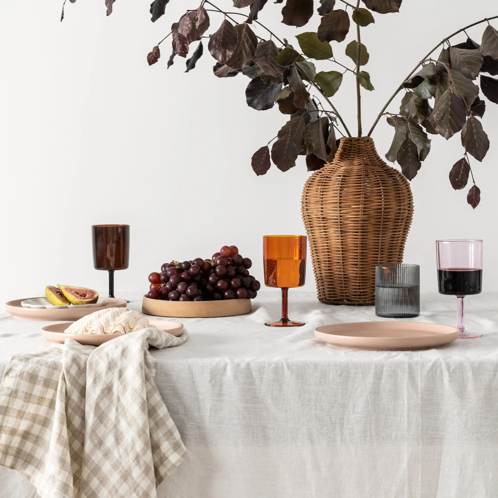 French Flax Linen Table Cloth in White - Image 3