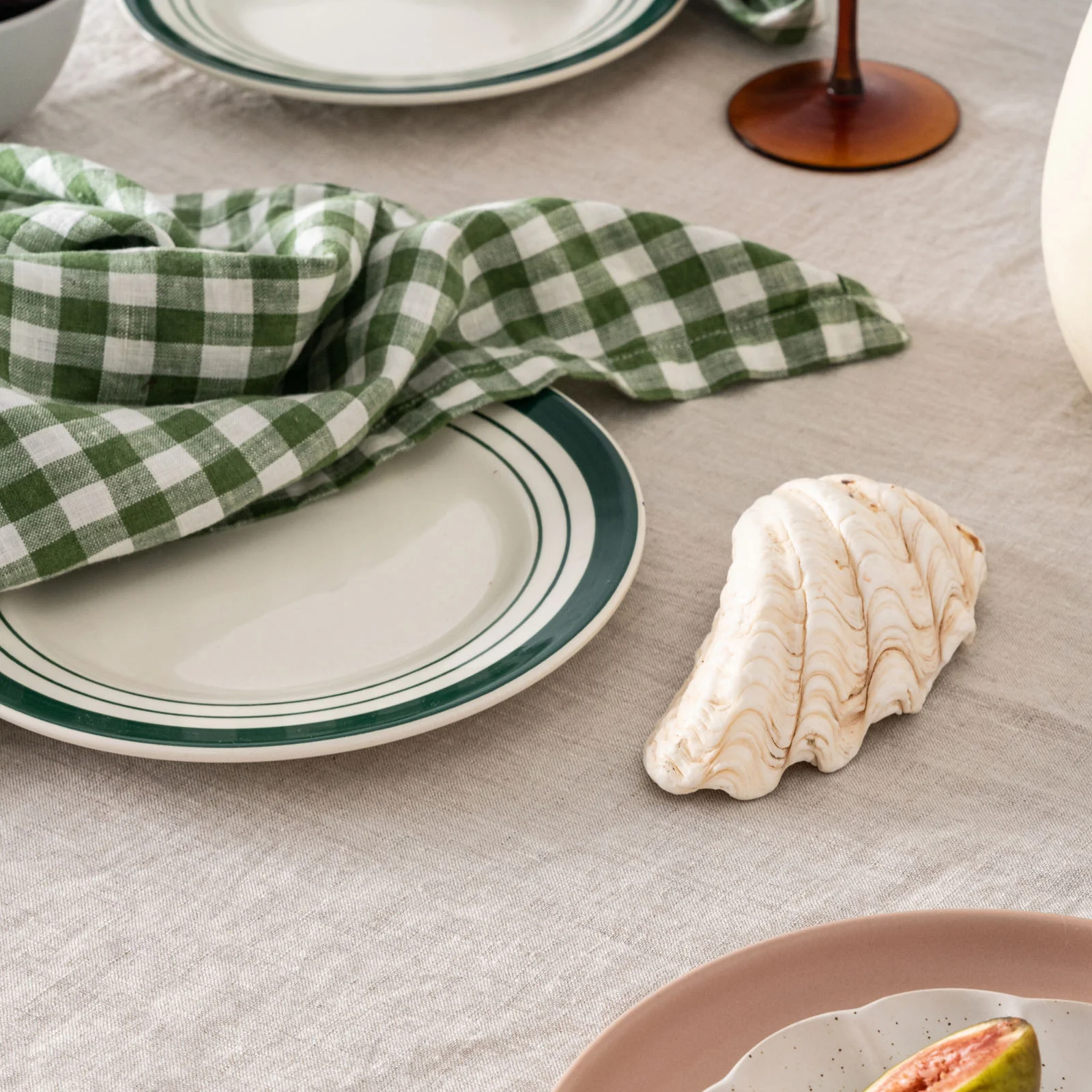 French Flax Linen Table Cloth in Natural - Image 5