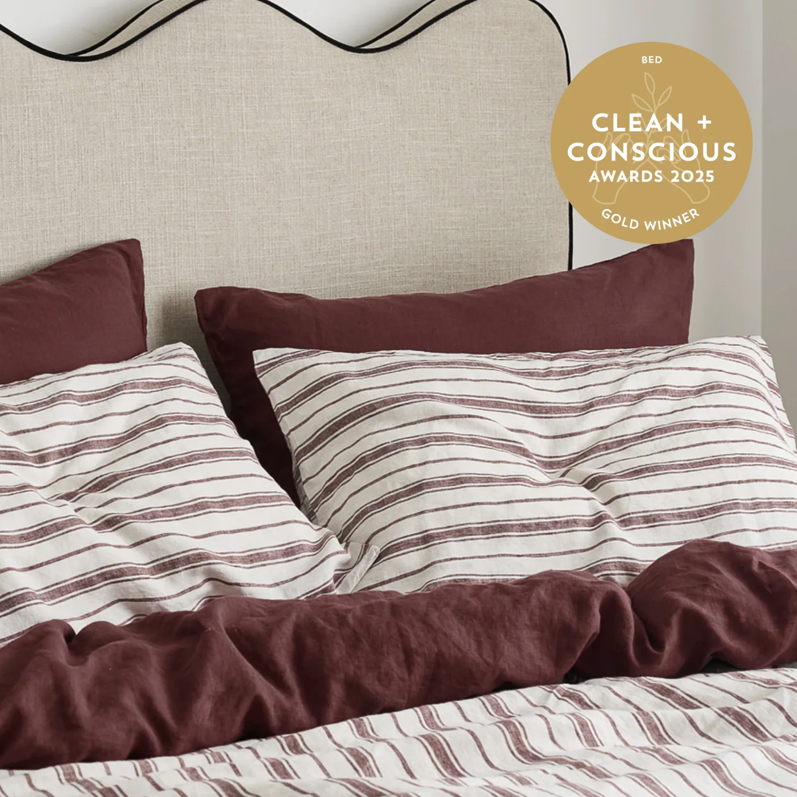 Standard Pillowcase Set in Cherrywood Stripe - Image 6
